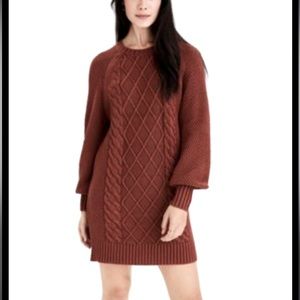 American Eagle Outfitters Rust Long Sleeve Dress